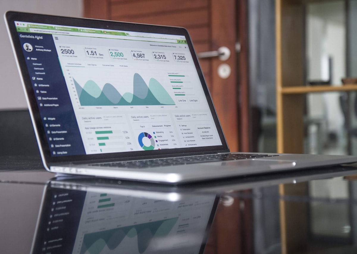 Analyst reviewing sustainability scorecard metrics on screen